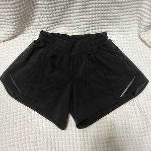 Size 4 Lululemon black shorts